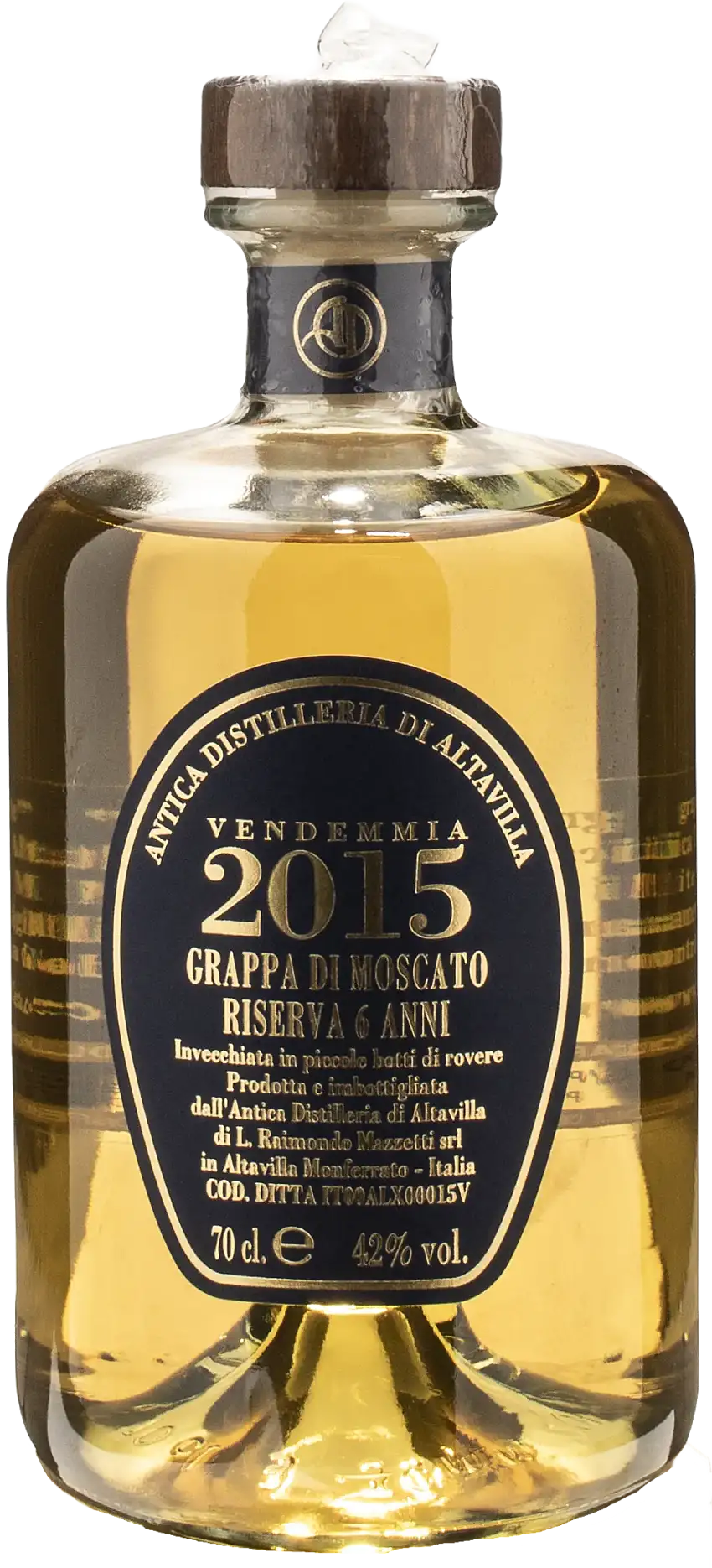 Antica Distilleria Altavilla Grappa di Moscato Riserva (6 Anni) 0.7L 2015
