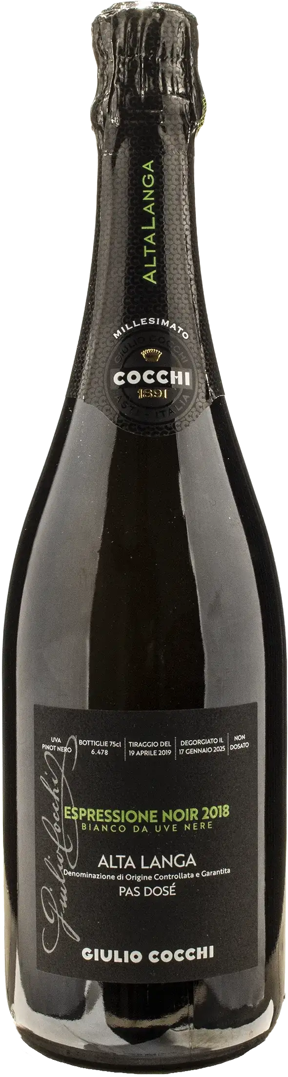 Cocchi Alta Langa Espressione Noir Pas Dose 2018