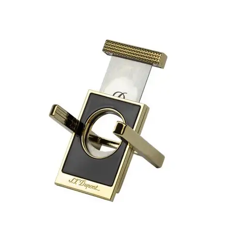 S.T. Dupont Zigarrencutter "Stand" schwarz/gold 23mm Schnitt